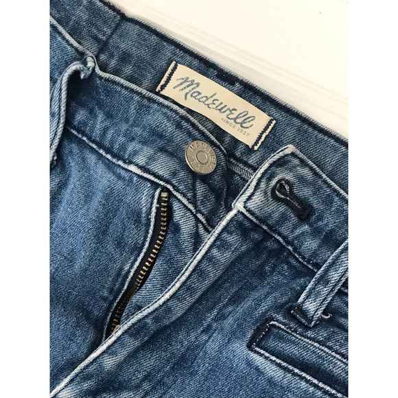 Madewell Light Wash Distressed Flea Market Flare Jeans Size 25 - Picture 5 of 11